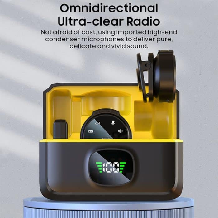 J6 Smart Digital Display Rauschunterdrückung Magnetisches kabelloses Halsbandmikrofon, Type-C, 8 Pin – Bild 5