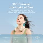 JisuLife FA31 USB-aufladbarer Mini-Ventilator zum Aufhängen am Hals, flügellose Kühlung für den Außenbereich, elektrische Ventilatoren mit hoher Windkraft – Bild 2
