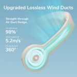 JisuLife FA31 USB-aufladbarer Mini-Ventilator zum Aufhängen am Hals, flügellose Kühlung für den Außenbereich, elektrische Ventilatoren mit hoher Windkraft – Bild 4