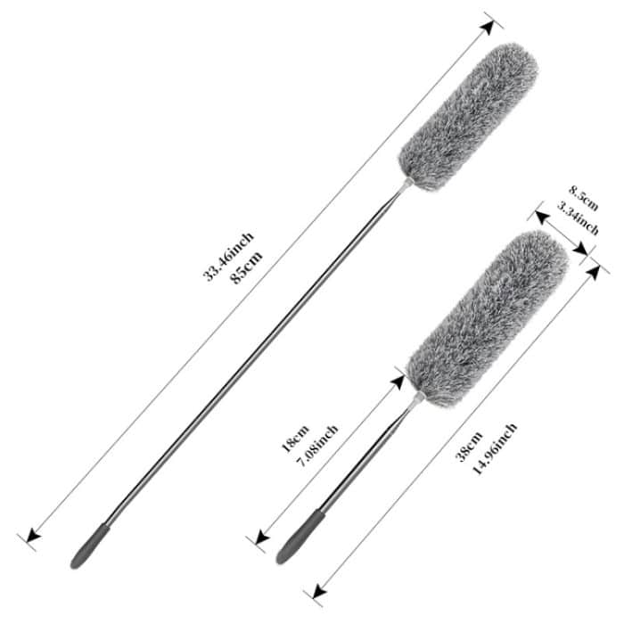 Biegsamer Teleskop-Staubwedel aus Edelstahl für den Haushalt – Bild 3