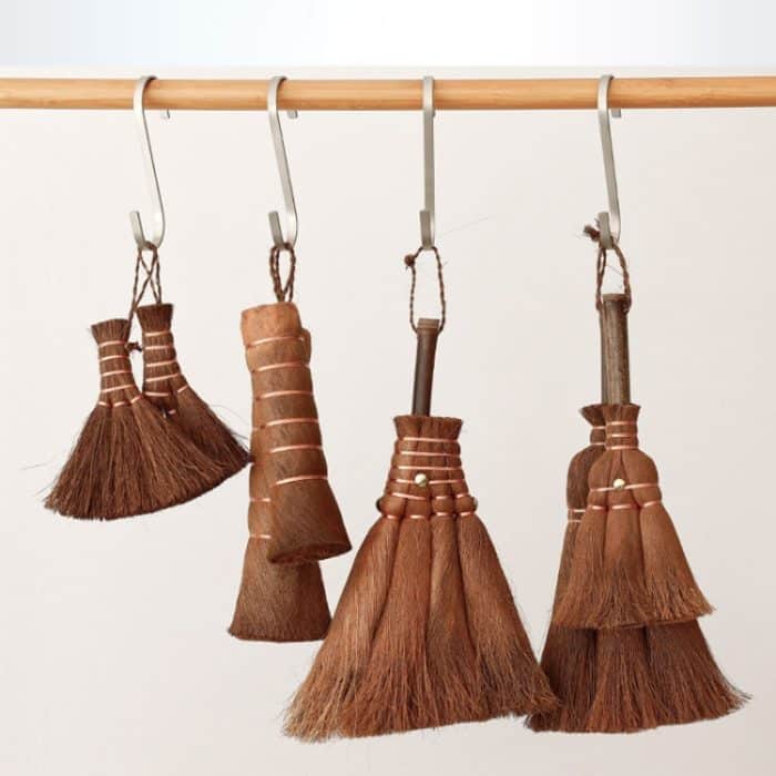 PalmfaserbürsteTeezeremoniebürste Haushaltsreinigungswerkzeuge, 14cm Bevel, 14cm Right Angle, 17cm Small Round, 22.5cm Large Round, 24cm Small, 29cm Medium, 30cm Large – Bild 3