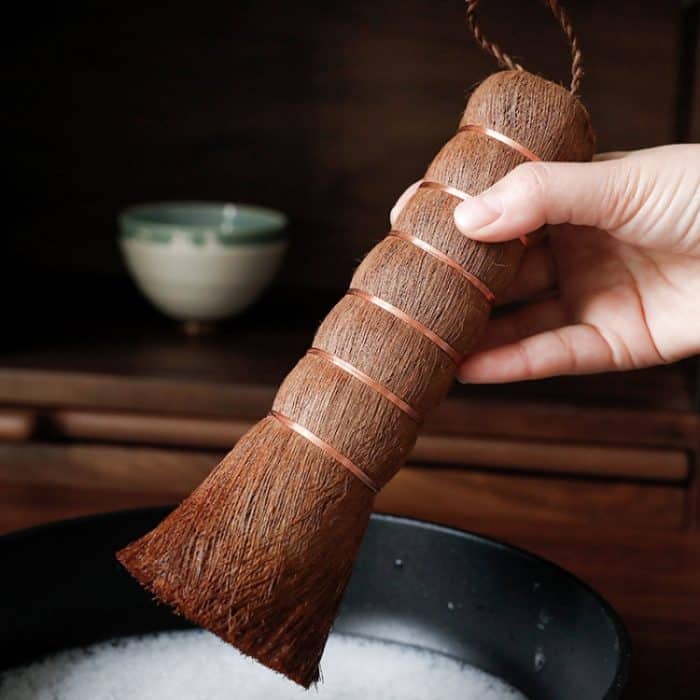 PalmfaserbürsteTeezeremoniebürste Haushaltsreinigungswerkzeuge, 14cm Bevel, 14cm Right Angle, 17cm Small Round, 22.5cm Large Round, 24cm Small, 29cm Medium, 30cm Large – Bild 6