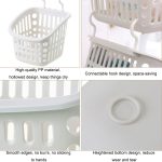 Hängender Korb aus Kunststoff mit Haken, Aufbewahrungskorb für die Küche, Abflusskorb, Regal, Badezimmer-Organizer, Small Grey, Small Beige, Large Grey, Large Beige – Bild 5