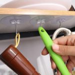 Transparente selbstklebende herzförmige Haken Tür Wand Multifunktions Schlüssel Lagerung Kleiderbügel, 10pcs – Bild 6