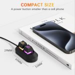 Externer Schalter für Desktop-Computer, Neustarttaste, Verlängerungskabel für die Stromversorgung des Computers, Opaque, Rubberized Oil Translucent – Bild 6