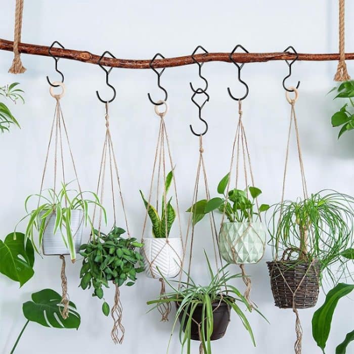 2 stücke Haushalts S Haken Zum Aufhängen Winddicht Metall Haken Mit Sicherheit Schnalle, Black, White – Bild 6