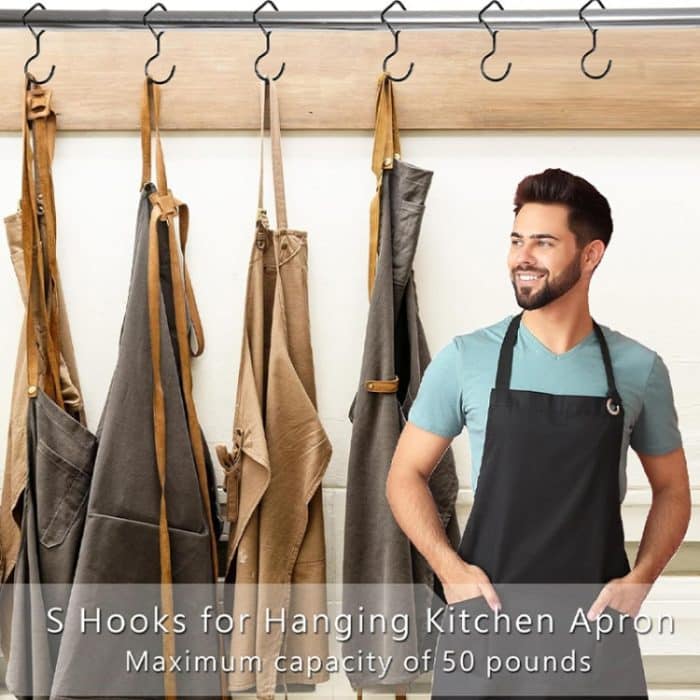 2 stücke Haushalts S Haken Zum Aufhängen Winddicht Metall Haken Mit Sicherheit Schnalle, Black, White – Bild 7