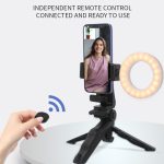 3,5-mm-Empfänger, kabelloses Lavaliermikrofon, 9-Zoll-Fülllicht-Stativset für Live-Fotografie, Single Mic, Double Mic – Bild 3