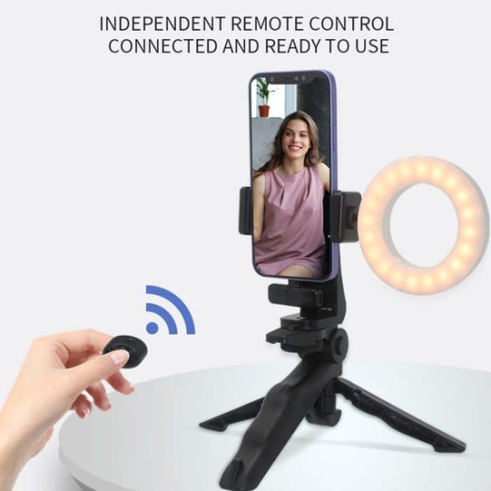 3,5-mm-Empfänger, kabelloses Lavaliermikrofon, 9-Zoll-Fülllicht-Stativset für Live-Fotografie, Single Mic, Double Mic – Bild 3