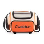 Cwatcun D121 Schulter-/Crossbody-Kameratasche, farbenfroh, große Kapazität, wasserdicht, Digitalfotografie-Tasche, Small Orange Red, Medium Orange Red, Large Orange Red