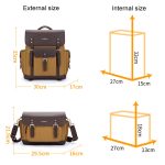 Vintage wasserdichte Canvas-Tasche DSLR-Kamera-Fototasche, Cwatcun D126 Double Shoulder, Cwatcun D127 Single Shoulder – Bild 3