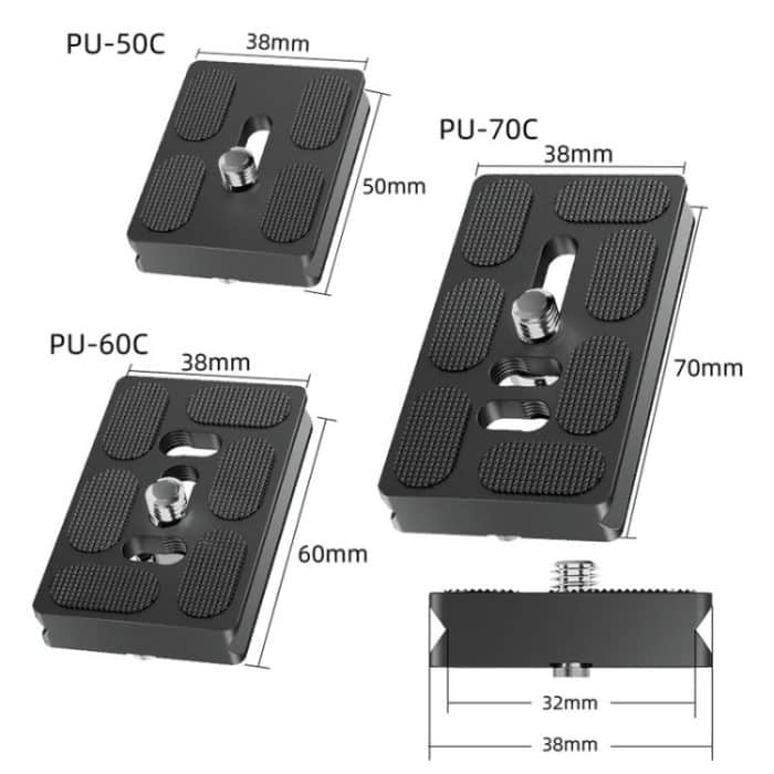 Für Arca Typ SLR Kamera PU Quick Release Platte Aluminium Legierung CNC Ball Kopf Quick Release Platte, BEXIN PU-50C, BEXIN PU-50D, BEXIN PU-60C, BEXIN PU-60D, BEXIN PU-70C, BEXIN PU-70D – Bild 5