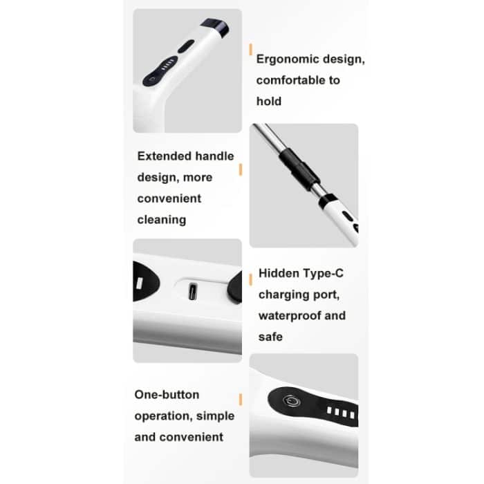 JY-6010 Einziehbare rotierende Reinigungsbürste für den Haushalt mit doppeltem Verwendungszweck für Badezimmergläser, 6-in-1, 9-in-1 – Bild 11