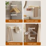 Versenkbare Kleidung Rack Organizer Multifunktionale Haushalt Loch-Freies Balkon Lagerung Regal – Bild 9