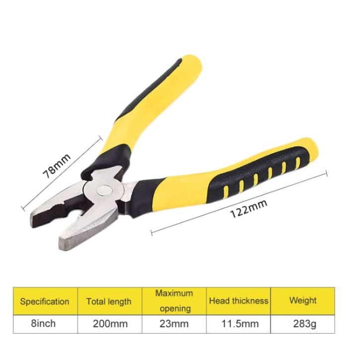 Draht Zange Industrie Grade Arbeitssparende Haushalts Elektriker Abisolieren Zange, 8 inch Vise, 8 inch Pointed Nose, 8 inch Diagonal Nose, 6 inch Pointed Nose, 6 inch Diagonal Nose, 6 inch Vise – Bild 7