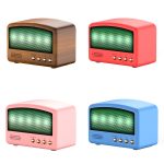BT11-D Mini-Karte USB-Flash-Laufwerk FM-Radio Retro Wireless Bluetooth-Lautsprecher, Pearwood, Red, Pink, Blue – Bild 2