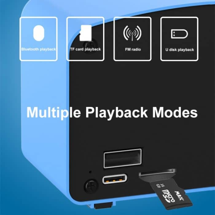 BT11-D Mini-Karte USB-Flash-Laufwerk FM-Radio Retro Wireless Bluetooth-Lautsprecher, Pearwood, Red, Pink, Blue – Bild 5