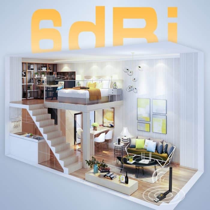 JINGHUA N5 Dualband-Hochleistungsantenne ohne Treiber USB-Wireless-Netzwerkkarte, Antenna Model 600M – Bild 9