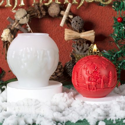 Weihnachtskugel Elch Duftkerze DIY Form, A ZL-73, C ZL-75, D ZL-76, F ZL-78