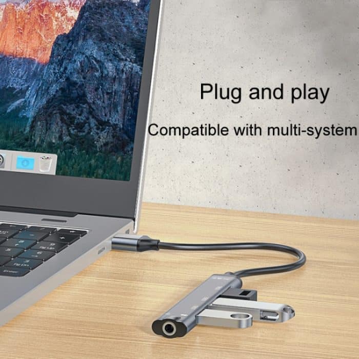 JINGHUA N800 Laufwerk Kostenloser Soundkarte Computer zur Dockingstation mit Audioschnittstelle, USB, Type-C – Bild 9