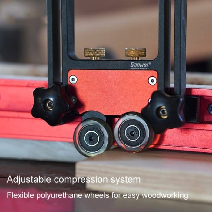 Tischkreissägen Pressvorschub Rollenführungen Feder Loc Board Sicherheit Schieben Hilfswerkzeug, Ganwei MG0-000-0111 – Bild 5