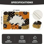 Halloween Cartoon Leinen Tischset Küche Restaurant Dekorative Isolierung Pad, Pumpkin – Bild 2