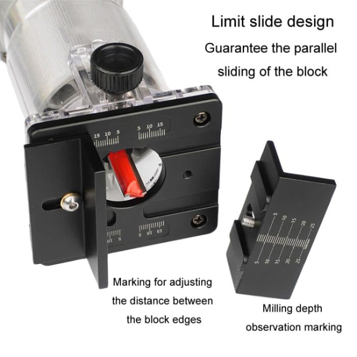 2 in 1 Holzbearbeitung Trimmen Stoßen Halterung Unsichtbare Befestigungen Kleiderschrank Öffnung Stanzen Locator, With 11mm Milling Cutter – Bild 6