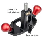 Router Hobel Rechtwinklig Zapfen Schulter Trimmen Schlitzen Hobel DIY Holzhandwerk Werkzeug, Aluminum Handle, Wooden Handle – Bild 4