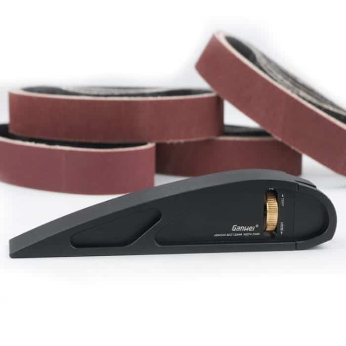 Ganwei Schleifpapierhalter, verstellbar, manuell, Kurvenschleifen, Polieren, Bandschleifer, Schleifbrett, Holzbearbeitungswerkzeug, With 1pc 320 Grit Sanding Belt, With 5pcs 320 Grit Sanding Belt, With 16pcs 120/320/600 Grit Sanding Belt – Bild 6
