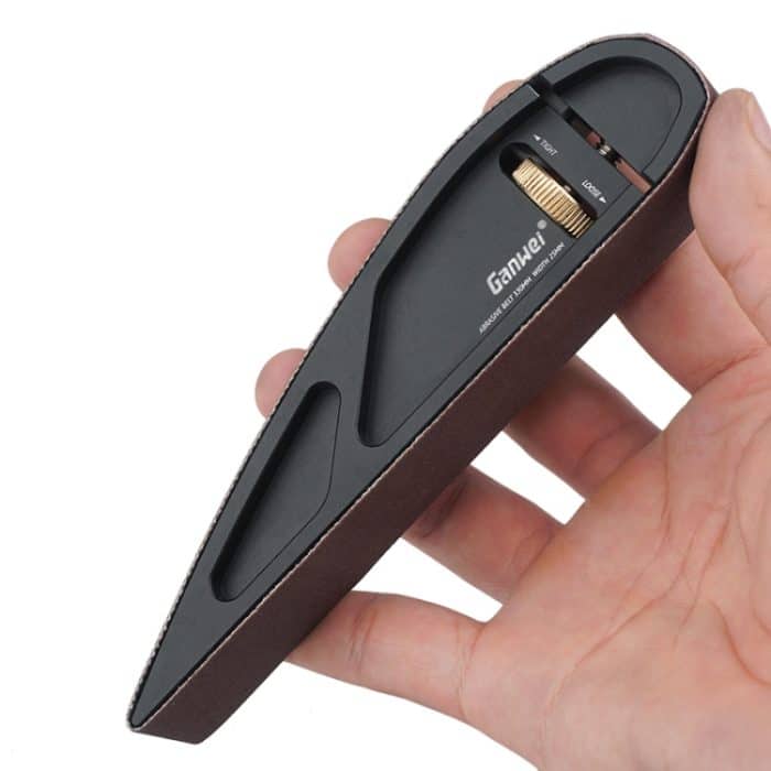 Ganwei Schleifpapierhalter, verstellbar, manuell, Kurvenschleifen, Polieren, Bandschleifer, Schleifbrett, Holzbearbeitungswerkzeug, With 1pc 320 Grit Sanding Belt, With 5pcs 320 Grit Sanding Belt, With 16pcs 120/320/600 Grit Sanding Belt – Bild 7