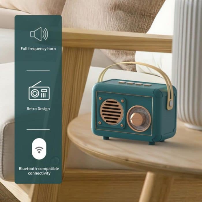 FT-BT20 Mini-Retro-Karte USB-Flash-Laufwerk FM-Radio Drahtloser Bluetooth-Lautsprecher – Bild 3