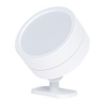 LED 360 Grad rotierende Lampe magnetische Schrank Spotlight Atmosphäre Nachtlicht, White, Black