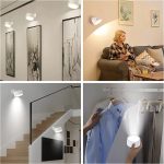 LED 360 Grad rotierende Lampe magnetische Schrank Spotlight Atmosphäre Nachtlicht, White, Black – Bild 7