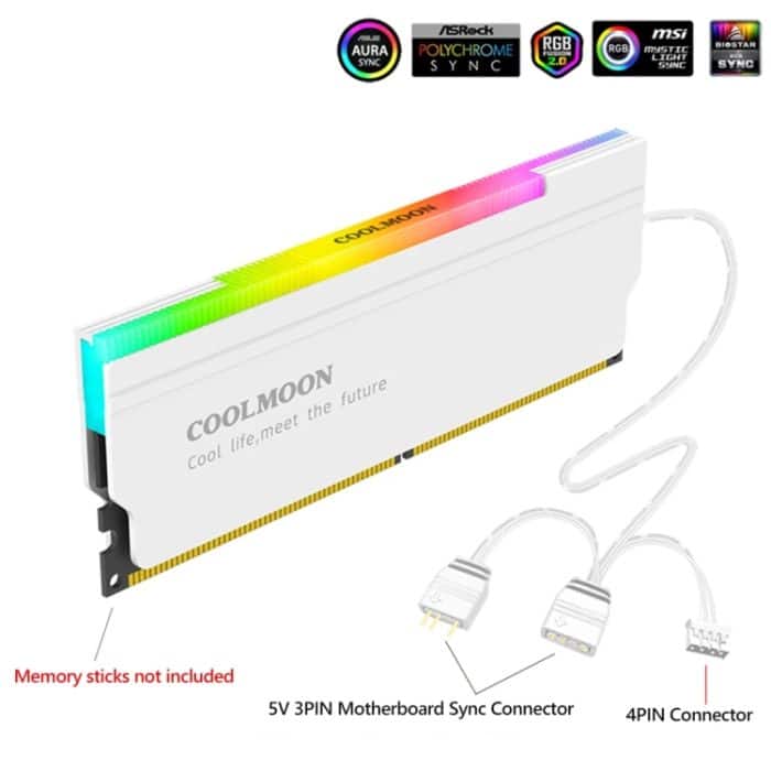 COOLMOON CM-RA1 ARGB Speicher Weste Desktop Computer Memory Stick Kühlung Fall, CM-RA1 – Bild 4