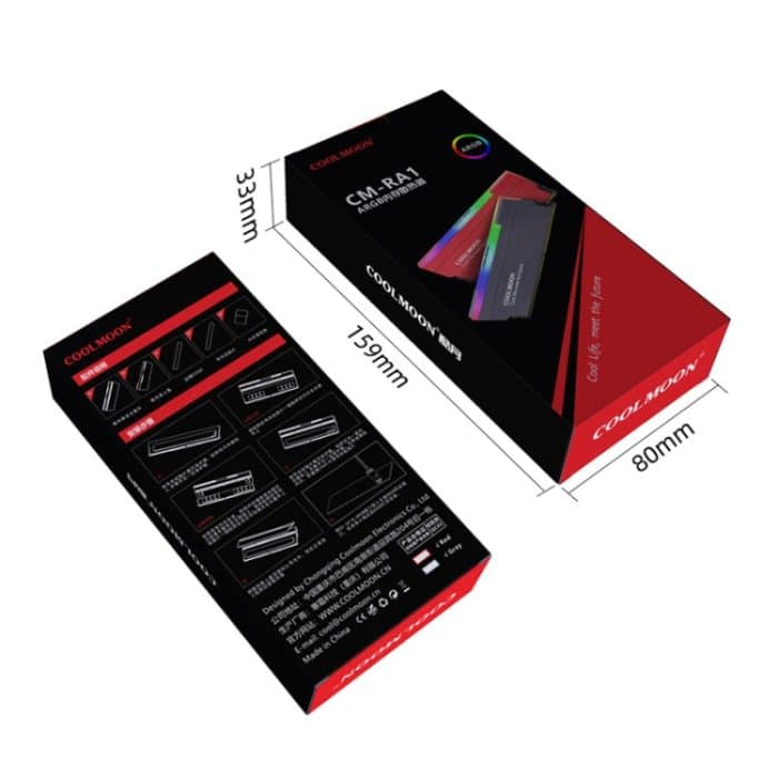 COOLMOON CM-RA1 ARGB Speicher Weste Desktop Computer Memory Stick Kühlung Fall, CM-RA1 – Bild 8
