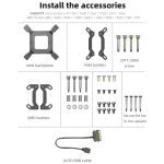 COOLMOON RGB120 5V ARGB Integrierter einreihiger Multiplattform-CPU-Kühler, RGB120 – Bild 10