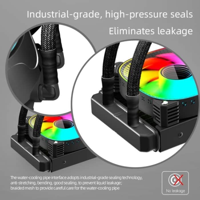 COOLMOON CM-YM-360T Computer ARGB Temperaturanzeige Linse Multi-Plattform Integrierter CPU-Kühler, CM-YM-360T – Bild 4