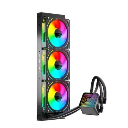 COOLMOON Glacier360 Computer Host Integrierter ARGB-CPU-Wasserkühler, Black, White