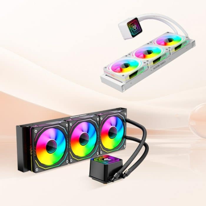 COOLMOON Glacier360 Computer Host Integrierter ARGB-CPU-Wasserkühler, Black, White – Bild 2