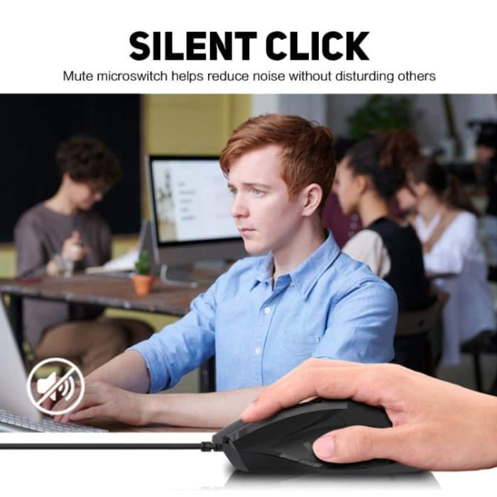 IInphic PW1H Kabelgebundene, leise, beleuchtete Computer-Gaming-Maus mit 6 Tasten – Bild 8