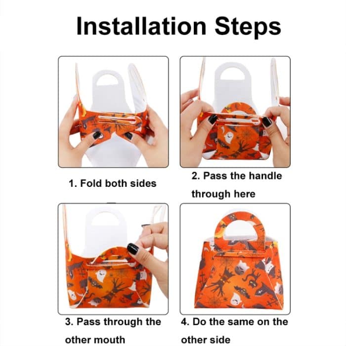 2 teile/paket DIY Halloween Candy Tasche Kinder Dress-Up Filz Geschenk Tasche – Bild 4