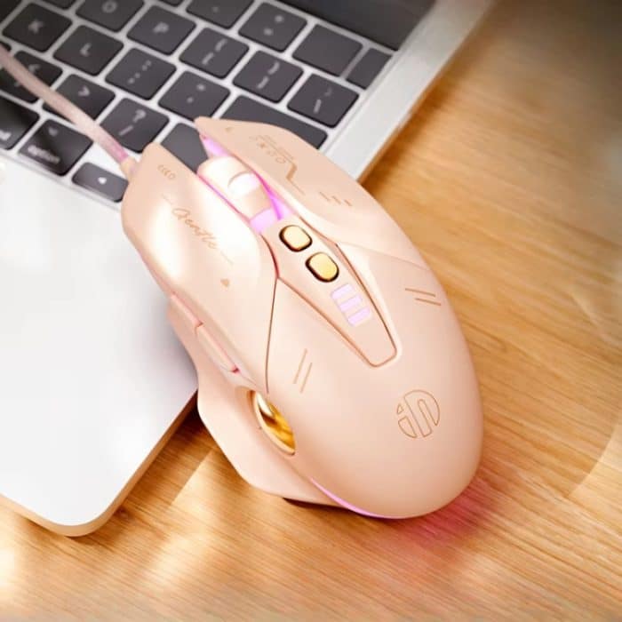 Inphic W8 Verbesserte kabelgebundene Gaming-Mäuse Makrodefinition Lichtemittierende Stummschaltung Computermaus, W8 – Bild 2