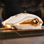 Inphic W8 Verbesserte kabelgebundene Gaming-Mäuse Makrodefinition Lichtemittierende Stummschaltung Computermaus, W8 – Bild 3