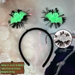 Halloween Horror Haar Zubehör Leuchtende Stirnband Party Leuchtende Requisiten, Bat, Pumpkin, Skull, Hand + Eyeball, Ghost – Bild 6