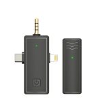 3 in 1 Wireless Lavalier-Mikrofon für iPhone Typ-C / USB-C 3,5 mm Klinke Smartphone SLR Kamera PC, 1 Drag 1, 1 Drag 2