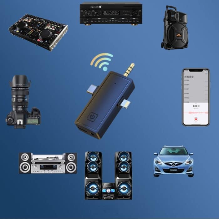 3 in 1 Wireless Lavalier-Mikrofon für iPhone Typ-C / USB-C 3,5 mm Klinke Smartphone SLR Kamera PC, 1 Drag 1, 1 Drag 2 – Bild 5