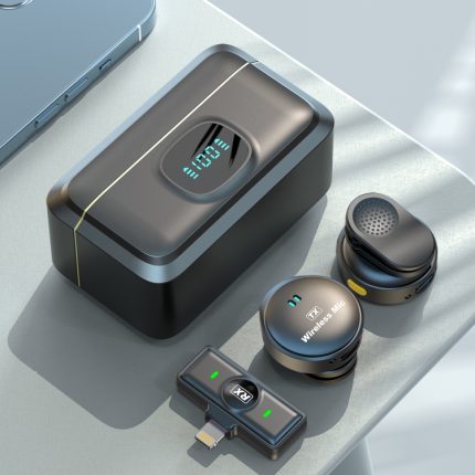 Kabelloses Lavalier-Knopfmikrofon mit magnetischem Saugnapf und rückseitigem Clip-Design, 8 Pin, USB-C / Type-C
