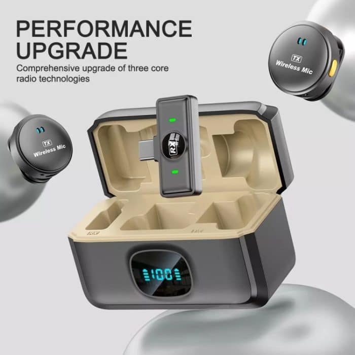 Kabelloses Lavalier-Knopfmikrofon mit magnetischem Saugnapf und rückseitigem Clip-Design, 8 Pin, USB-C / Type-C – Bild 4