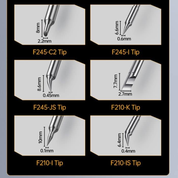 FNIRSI 200W Intelligente elektrische Lötkolbenstation mit konstanter Temperatur, EU Plug F210 K Head, EU Plug F210 Upgrade 3 Heads, EU Plug F245 B Head, EU Plug F245 Upgrade 6 Heads, US Plug F210 K Head, US Plug F210 Upgrade 3 Heads, US Plug F245 B Hea... – Bild 15