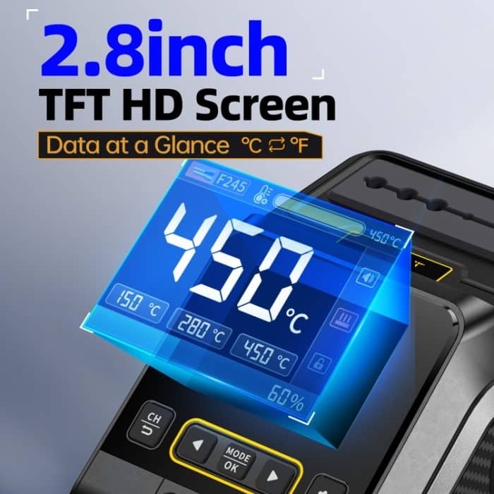 FNIRSI 200W Intelligente elektrische Lötkolbenstation mit konstanter Temperatur, EU Plug F210 K Head, EU Plug F210 Upgrade 3 Heads, EU Plug F245 B Head, EU Plug F245 Upgrade 6 Heads, US Plug F210 K Head, US Plug F210 Upgrade 3 Heads, US Plug F245 B Hea... – Bild 3